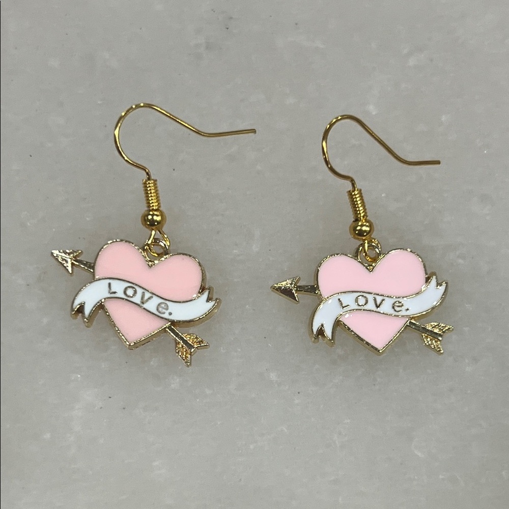 3/$30 Bundle • Cute Heart Tattoo Earrings • Kawaii Fun Jewelry